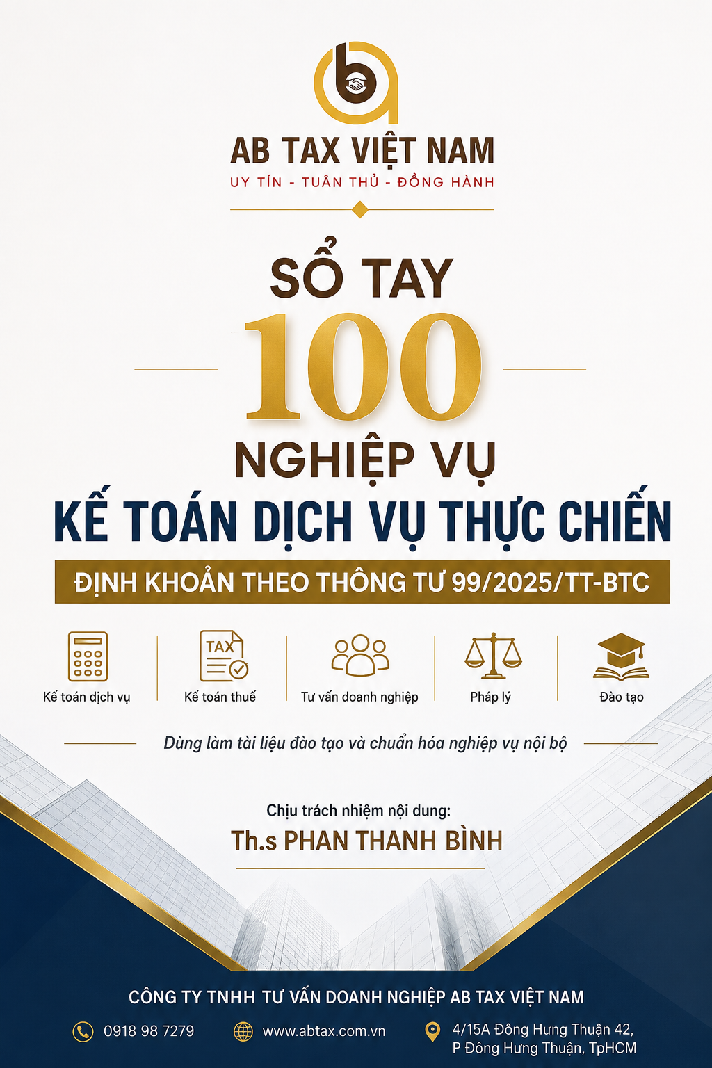Sổ tay 100 nghiệp vụ kinh tế phát sinh thường gặp theo Thông tư 99